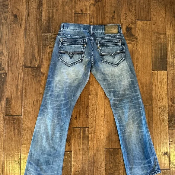 Buffalo David Bitton Men's Light Blue Bootcut Jeans - Picture 3 of 4